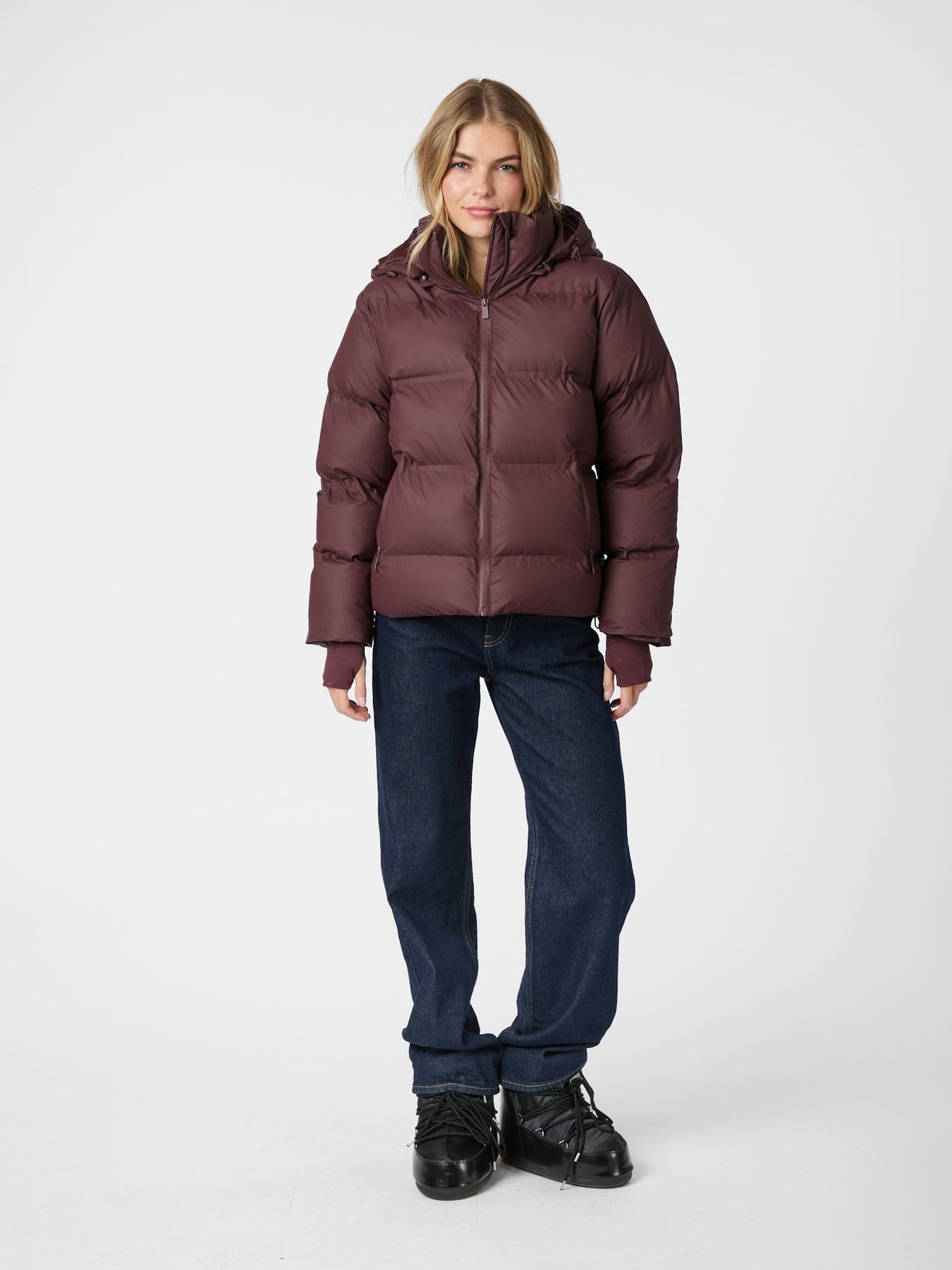 Fox C Puffer Jacket - Bordeaux