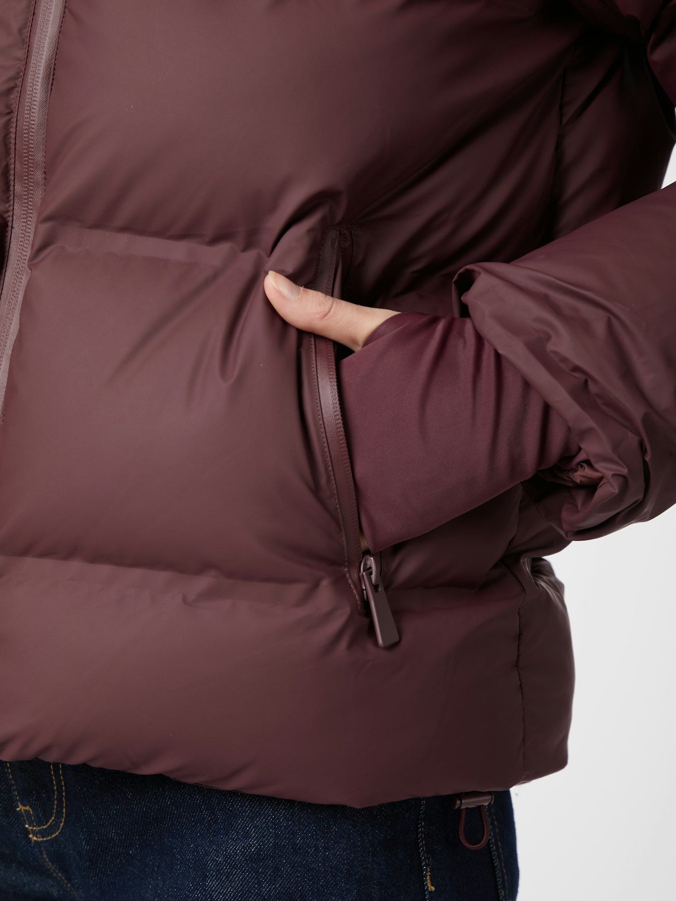 Fox C Puffer Jacket - Bordeaux