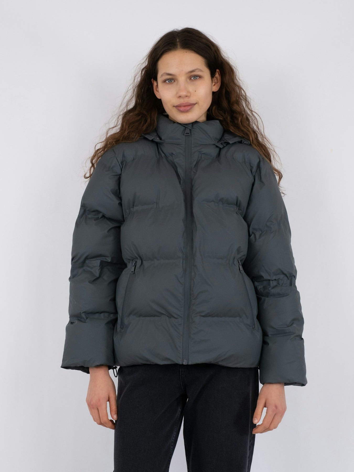 Fox C Puffer Jacket - Smoke Green