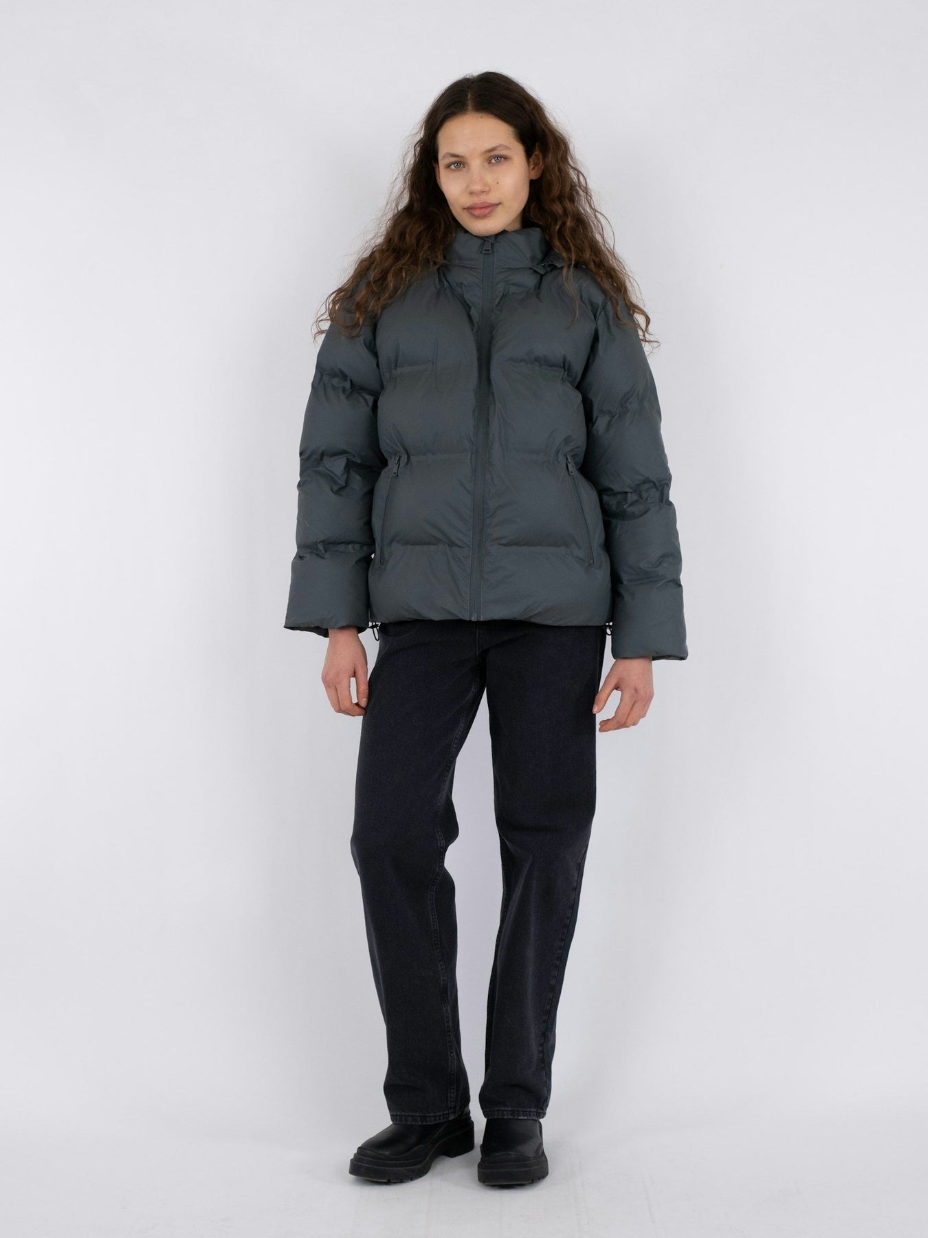 Fox C Puffer Jacket - Smoke Green