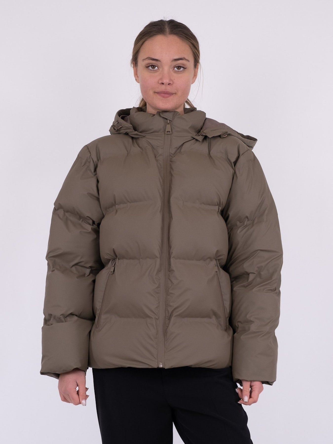 Fox C Puffer Jacket - Dark Taupe