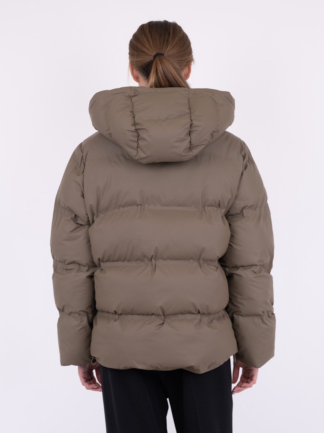 Fox C Puffer Jacket - Dark Taupe