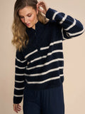 Bryna Thora Stripe Knit - Salute Navy