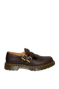 8065 Mary Jane Ambassador Leather Shoes - Dark Brown