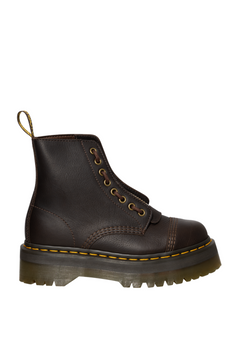 Sinclair Ambassador Leather Platform Boots - Dark Brown