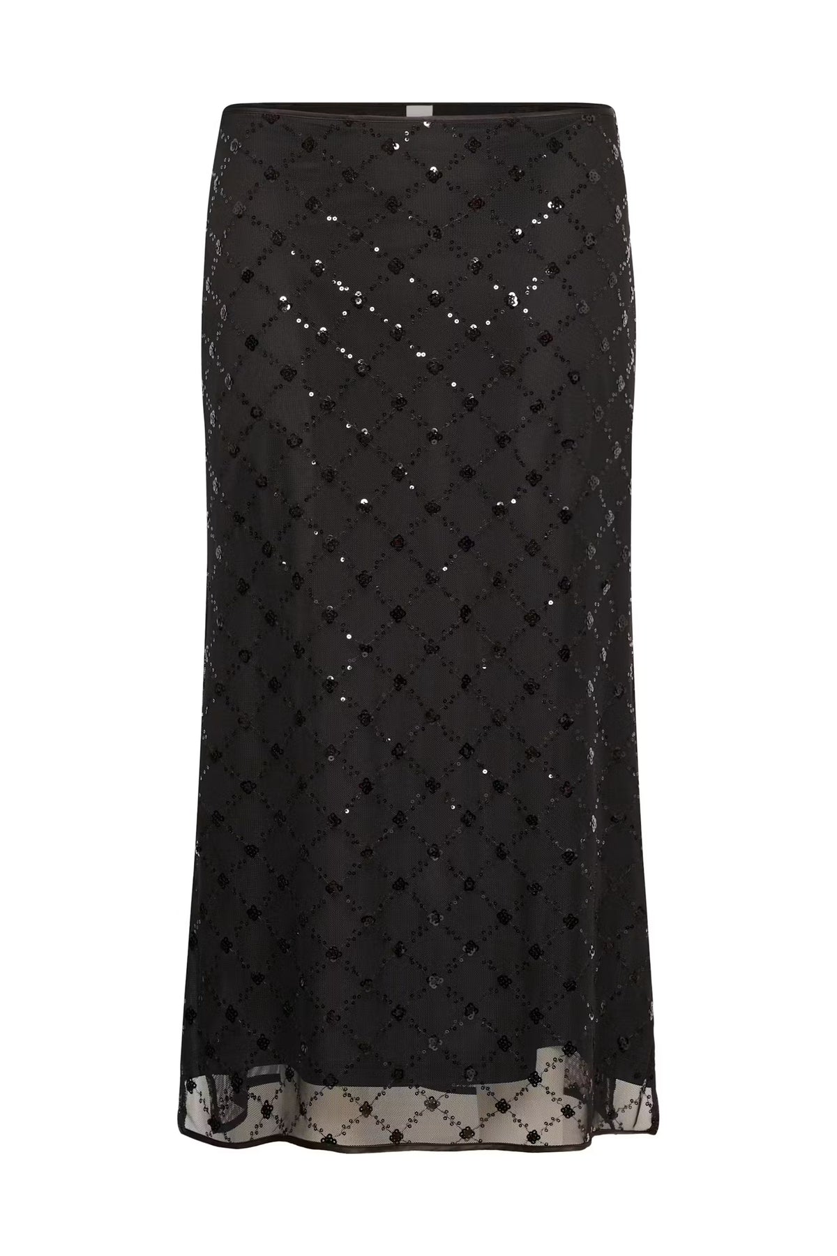 Vivikapw Skirt - Black Placed Sequins