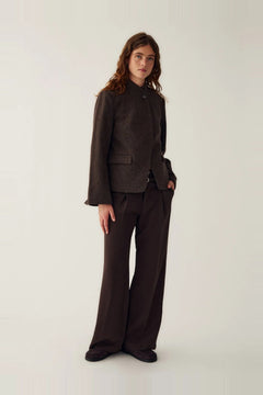 N-Monique Blazer - Dangela Brown Check