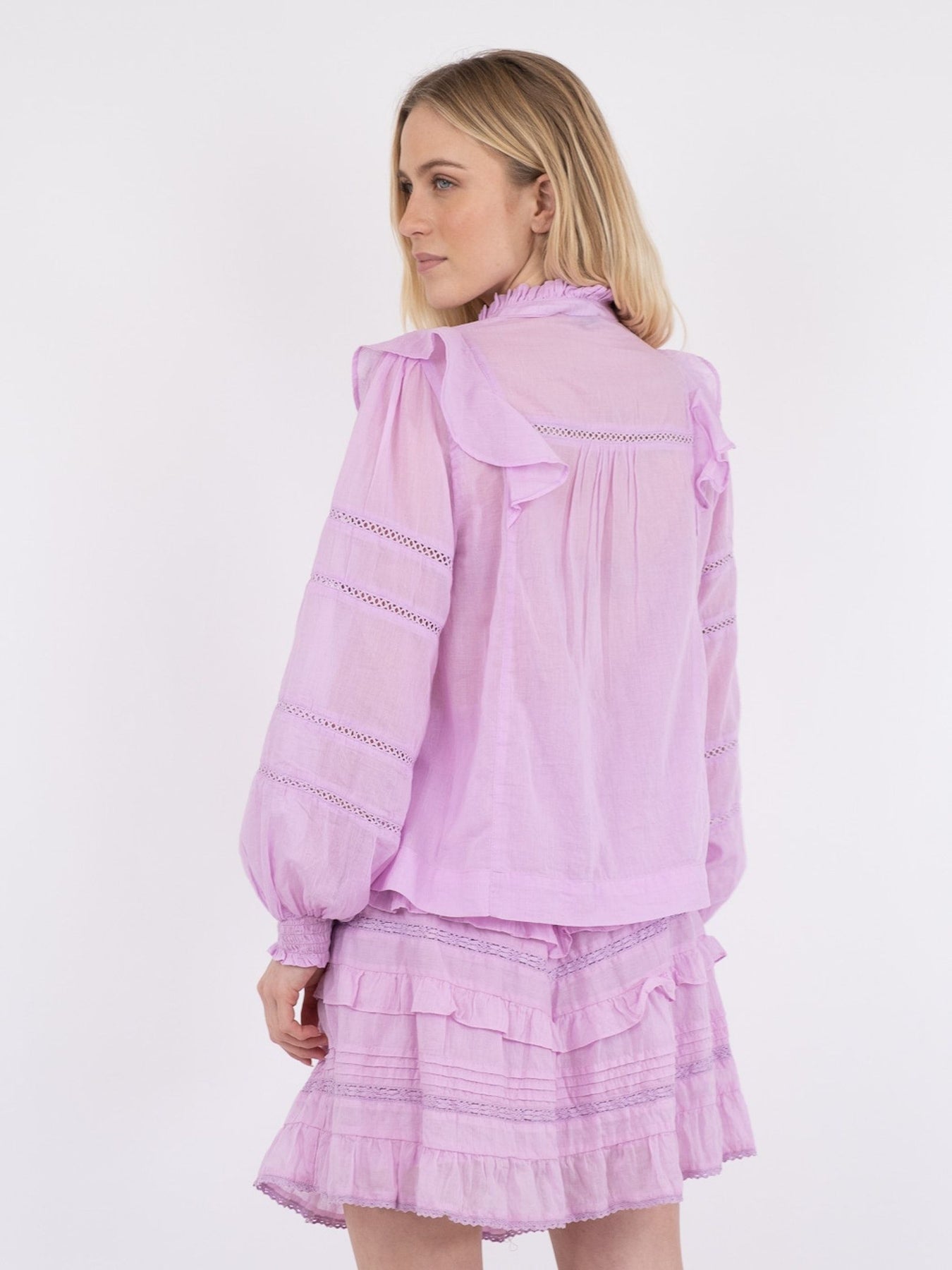 Aroma S Voile Blouse - Rose