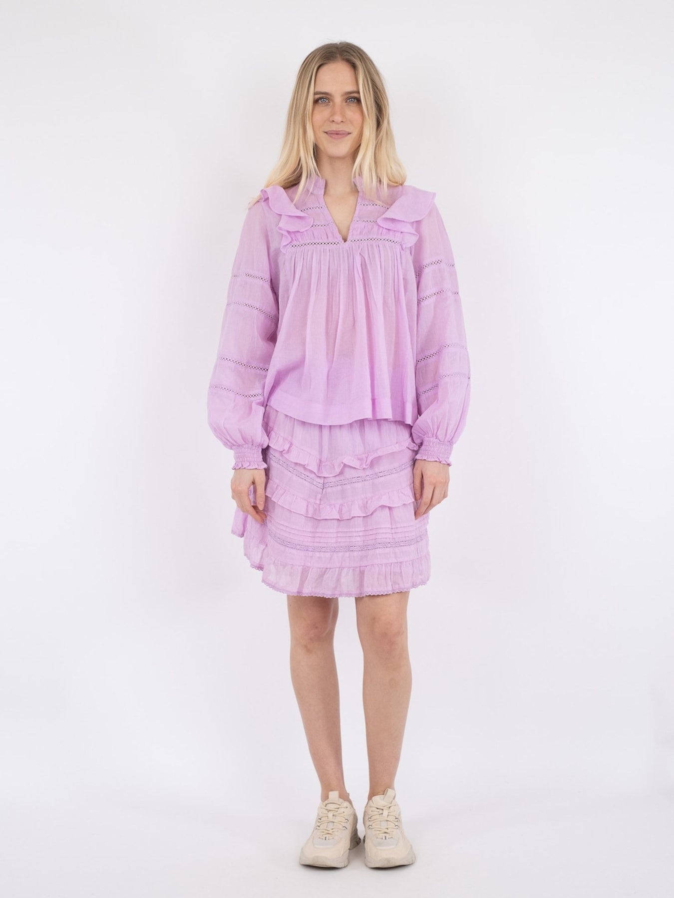 Aroma S Voile Blouse - Rose