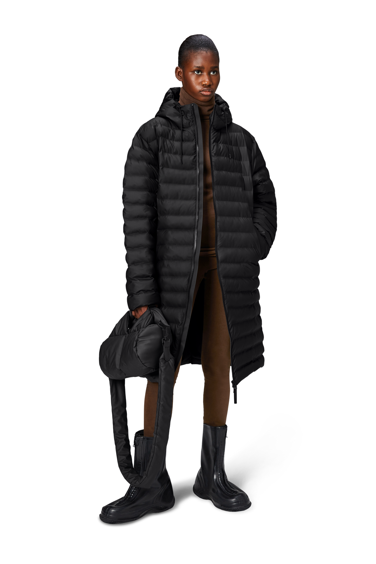 Lohja Longer Puffer Jacket W3T3 - Svart