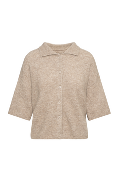 Alphagz Tee Cardigan - Warm Sand Melange