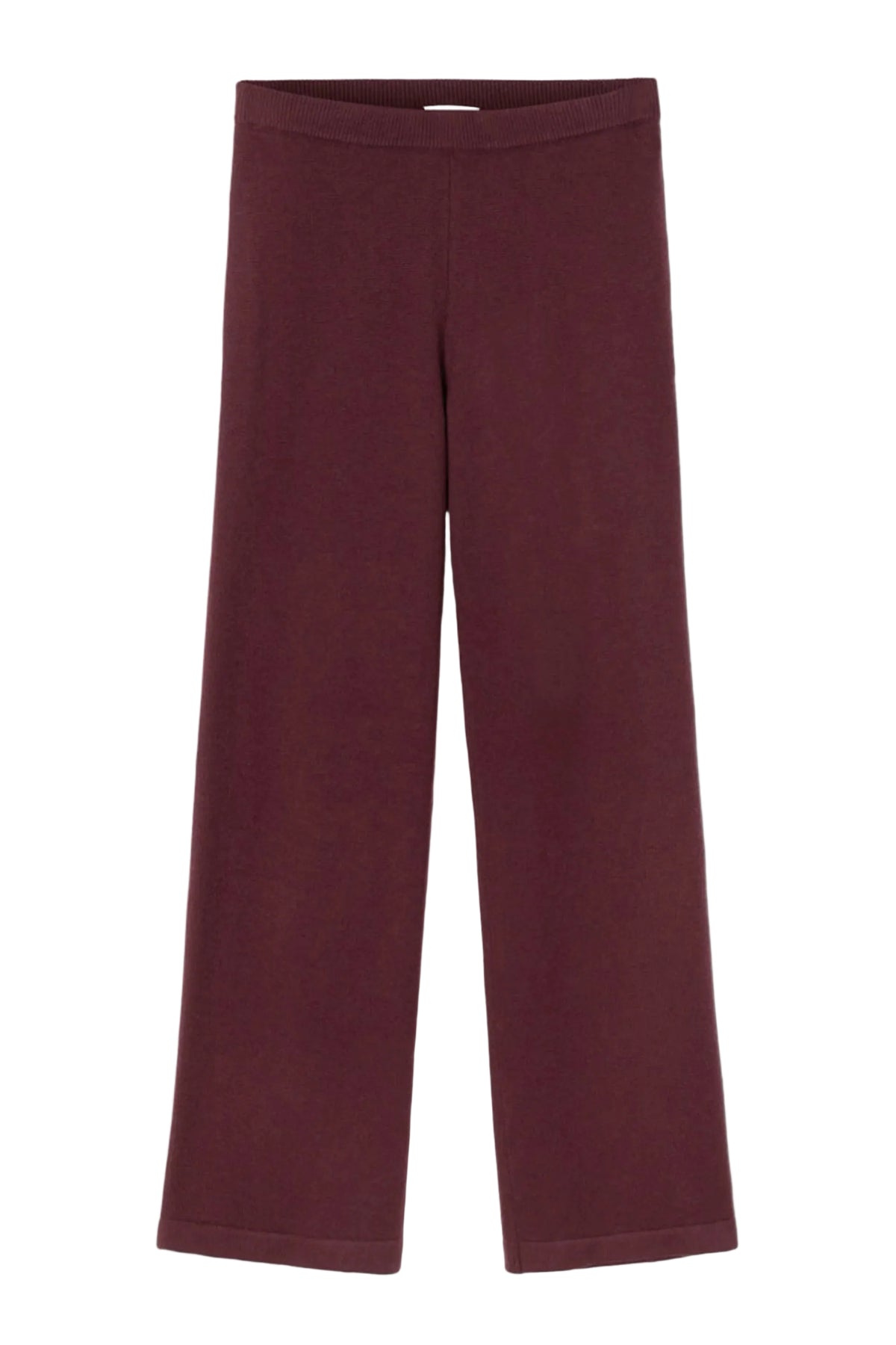 Talia Knit Trouser - Deep Plum