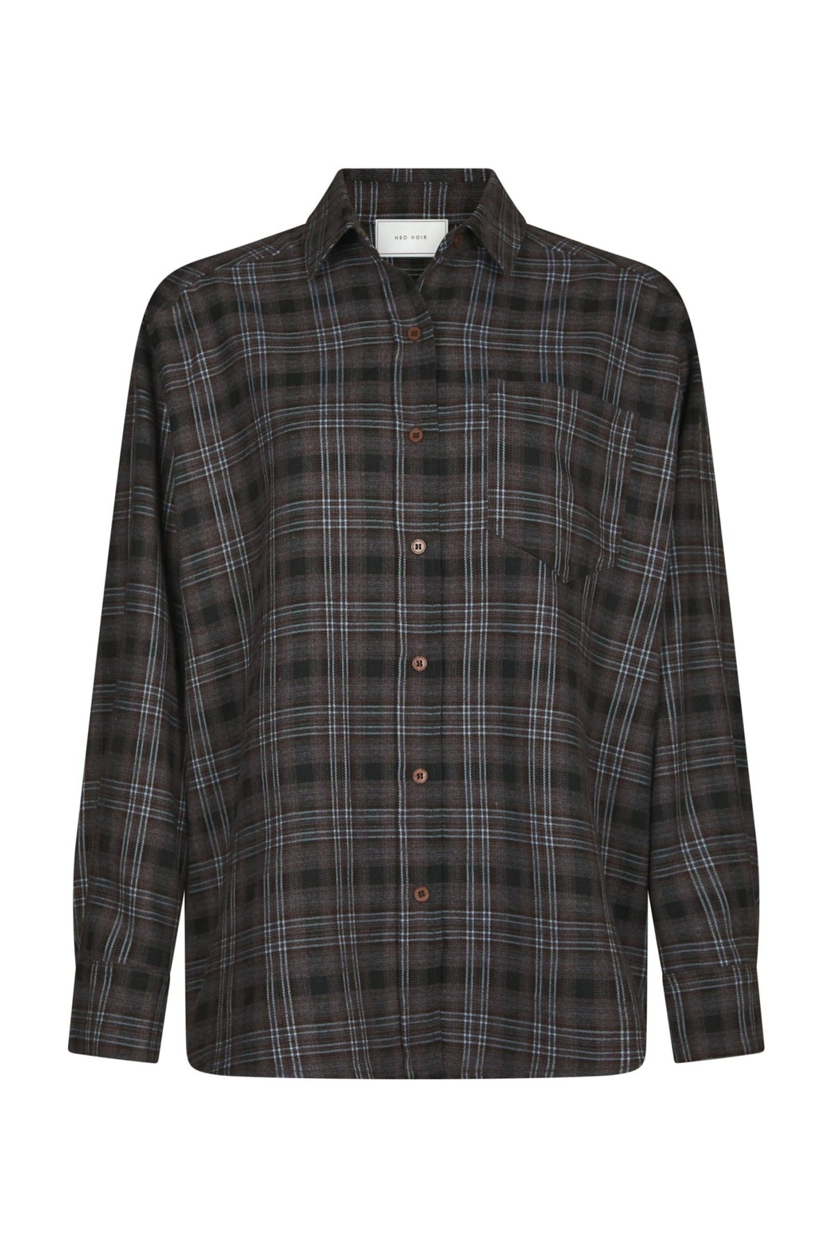 Dalma Flannel Check Shirt - Warm Grey