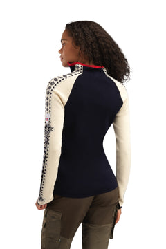 Geilo Fem Sweater - Navy Offwhite Raspberry