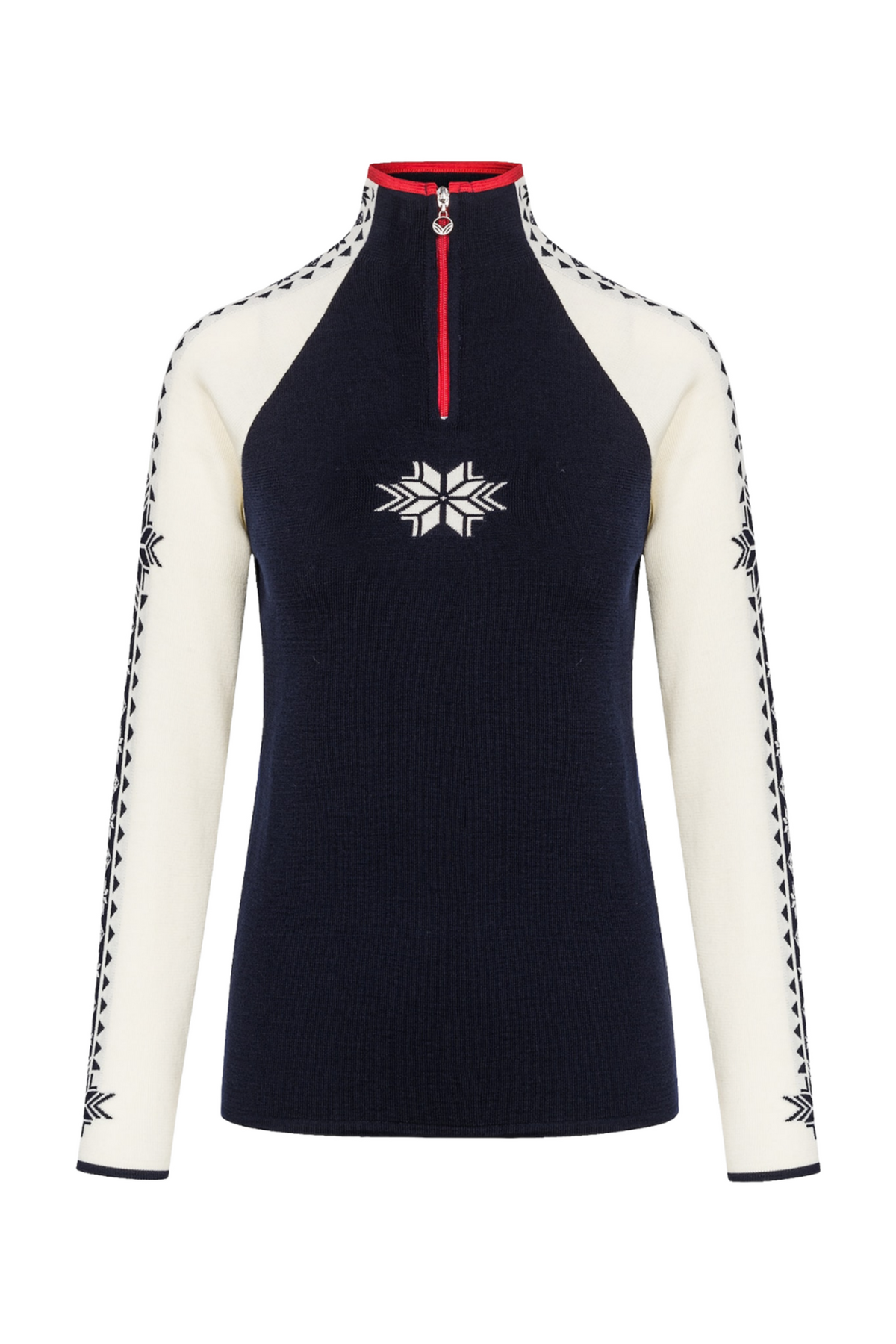 Geilo Fem Sweater - Navy Offwhite Raspberry
