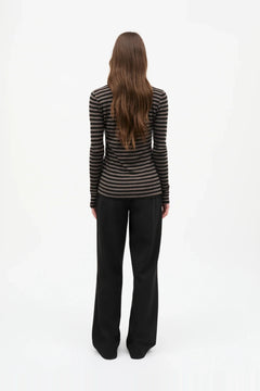 Fine Wool Sharon Knit - Black/Cocoa