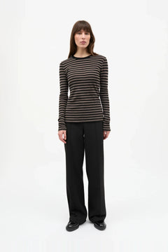 Fine Wool Sharon Knit - Black/Cocoa