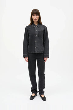 Salvo Denim Crash Shirt - Black Stone Wash