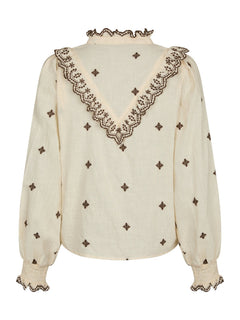 Degas Blouse - Light Yellow/Brown