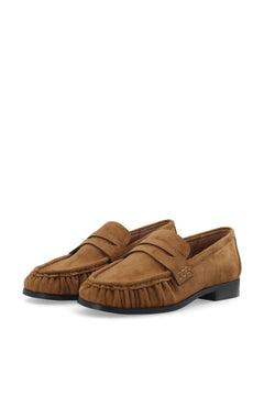 Biacarma Penny Loafer Faux Suede - Tan