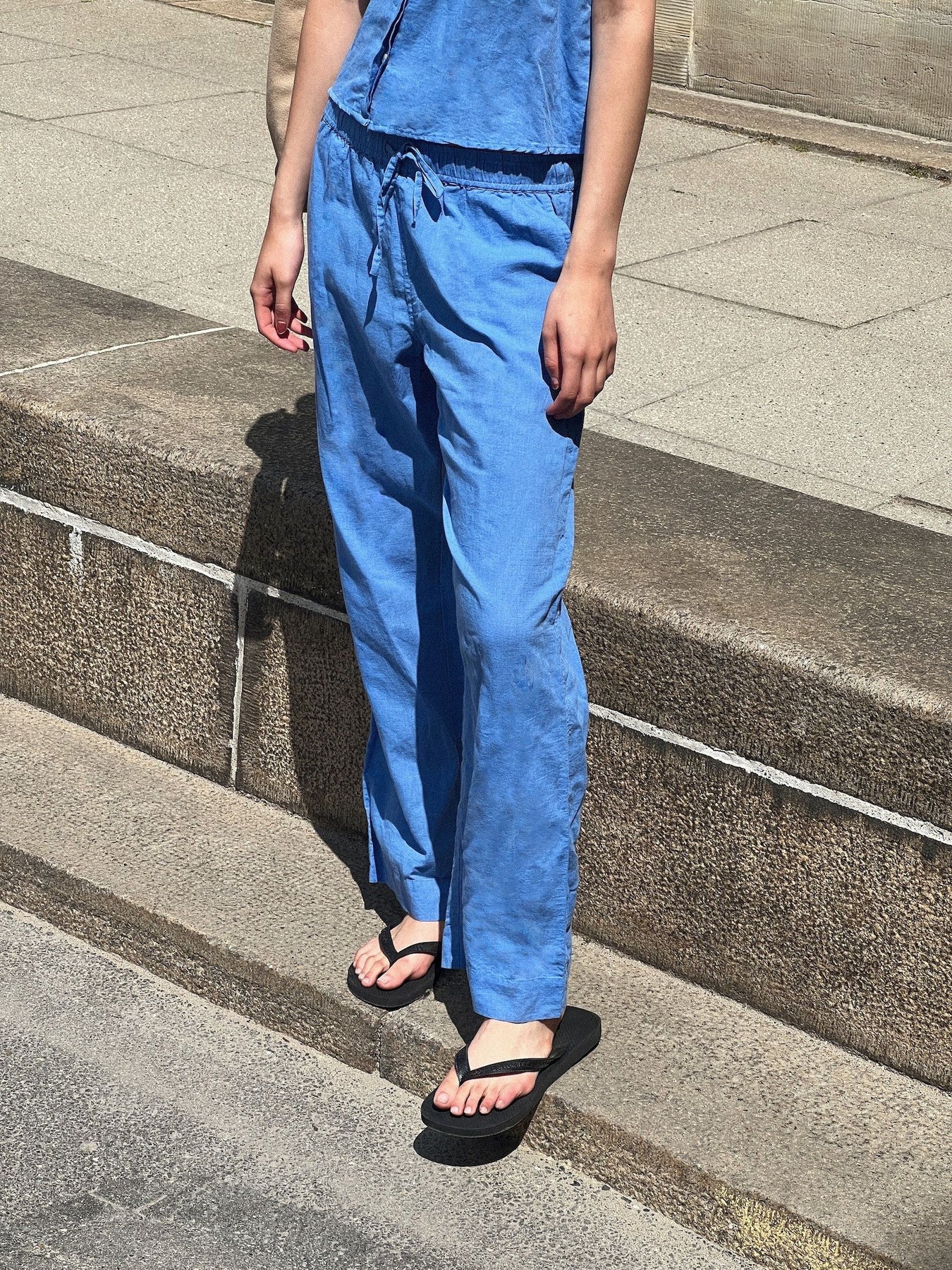 Sonar Linen Pants - Dusty Blue