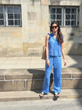 Sonar Linen Pants - Dusty Blue