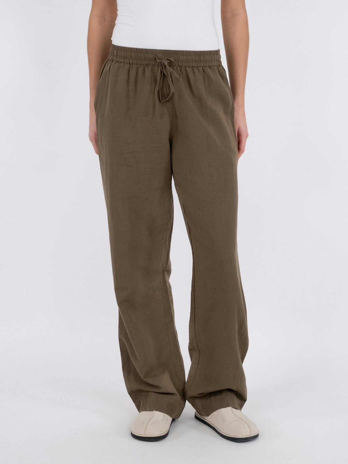 Sonar Linen Pants - Army