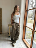 Sonar Linen Pants - Army