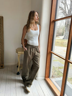 Sonar Linen Pants - Army
