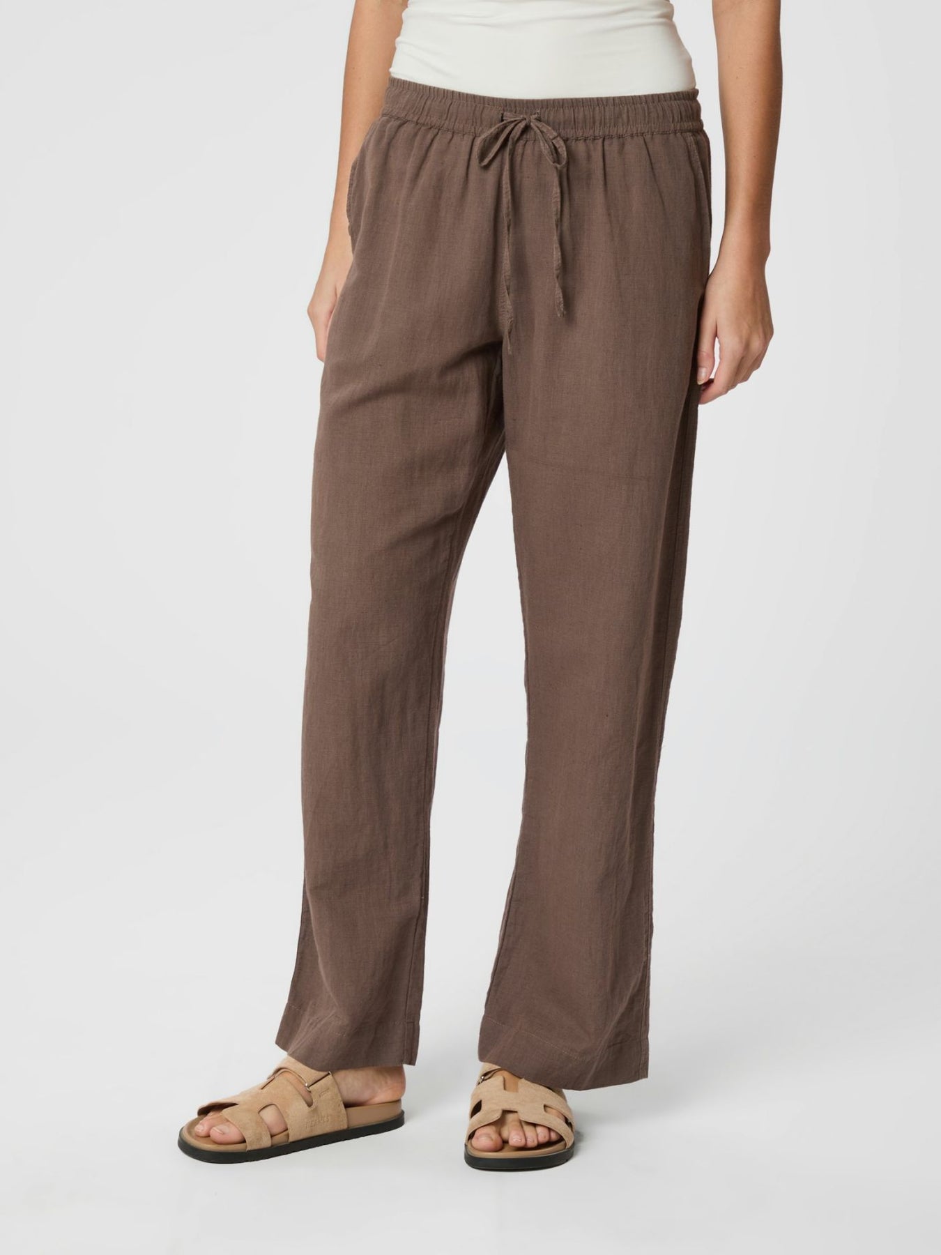Sonar Linen Pants - Brun
