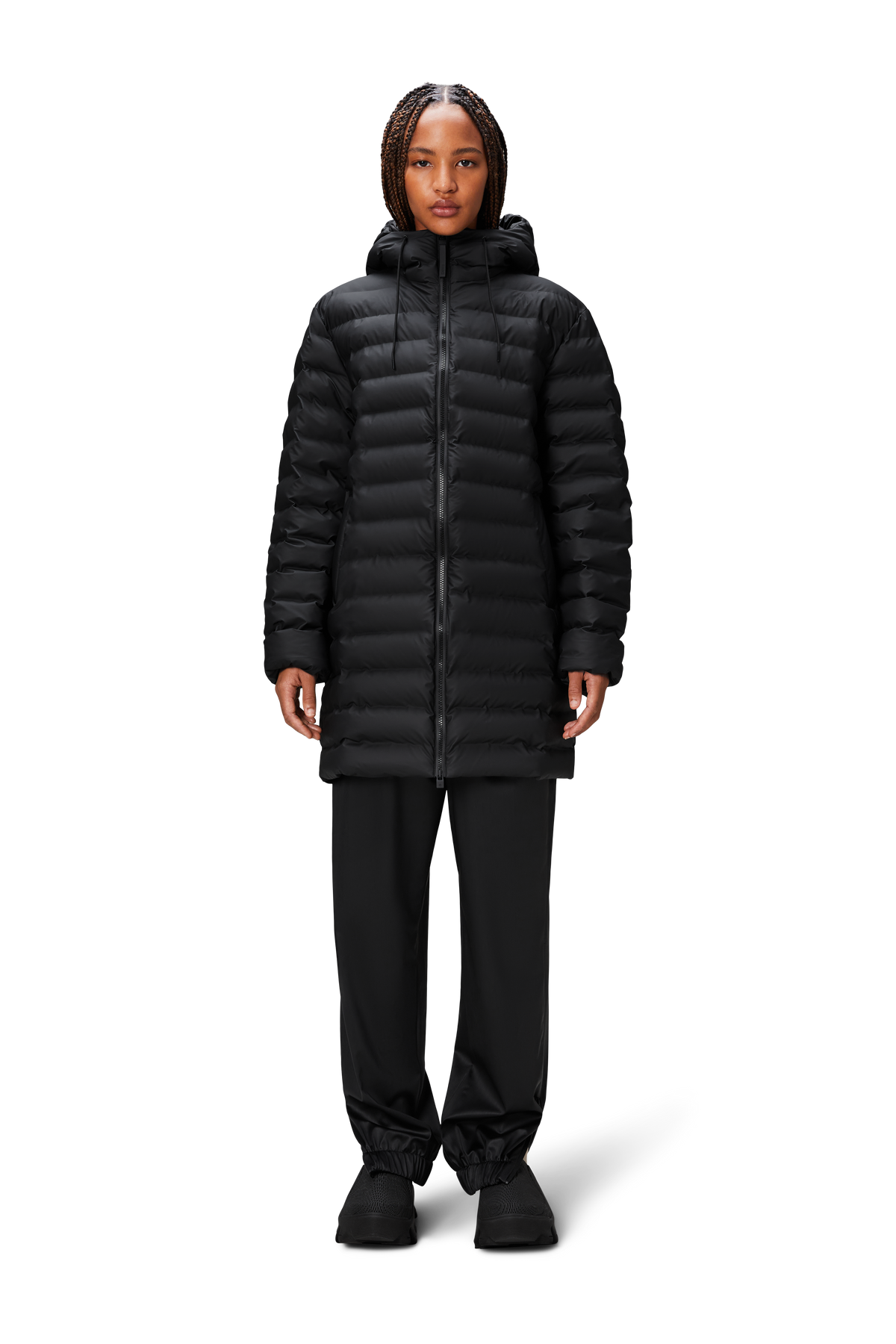 Lohja Long Puffer Jacket W3T3 - Black
