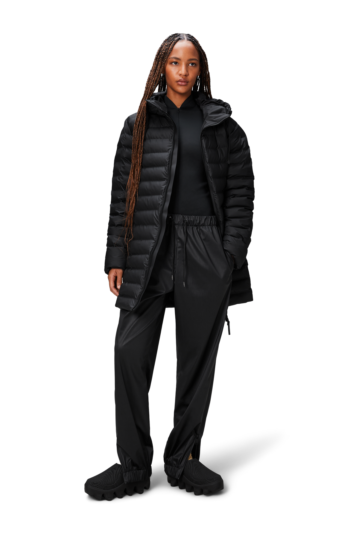 Lohja Long Puffer Jacket W3T3 - Black