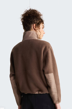 W Yumiori Off Peak Full Zip Jacket - Smokey Brown/Garnet