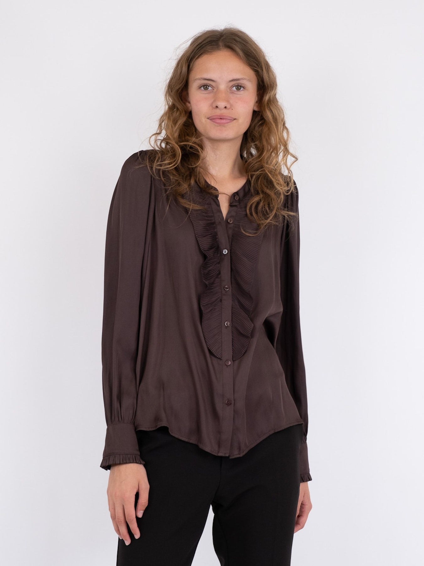 Zola Blouse - Dark Brown