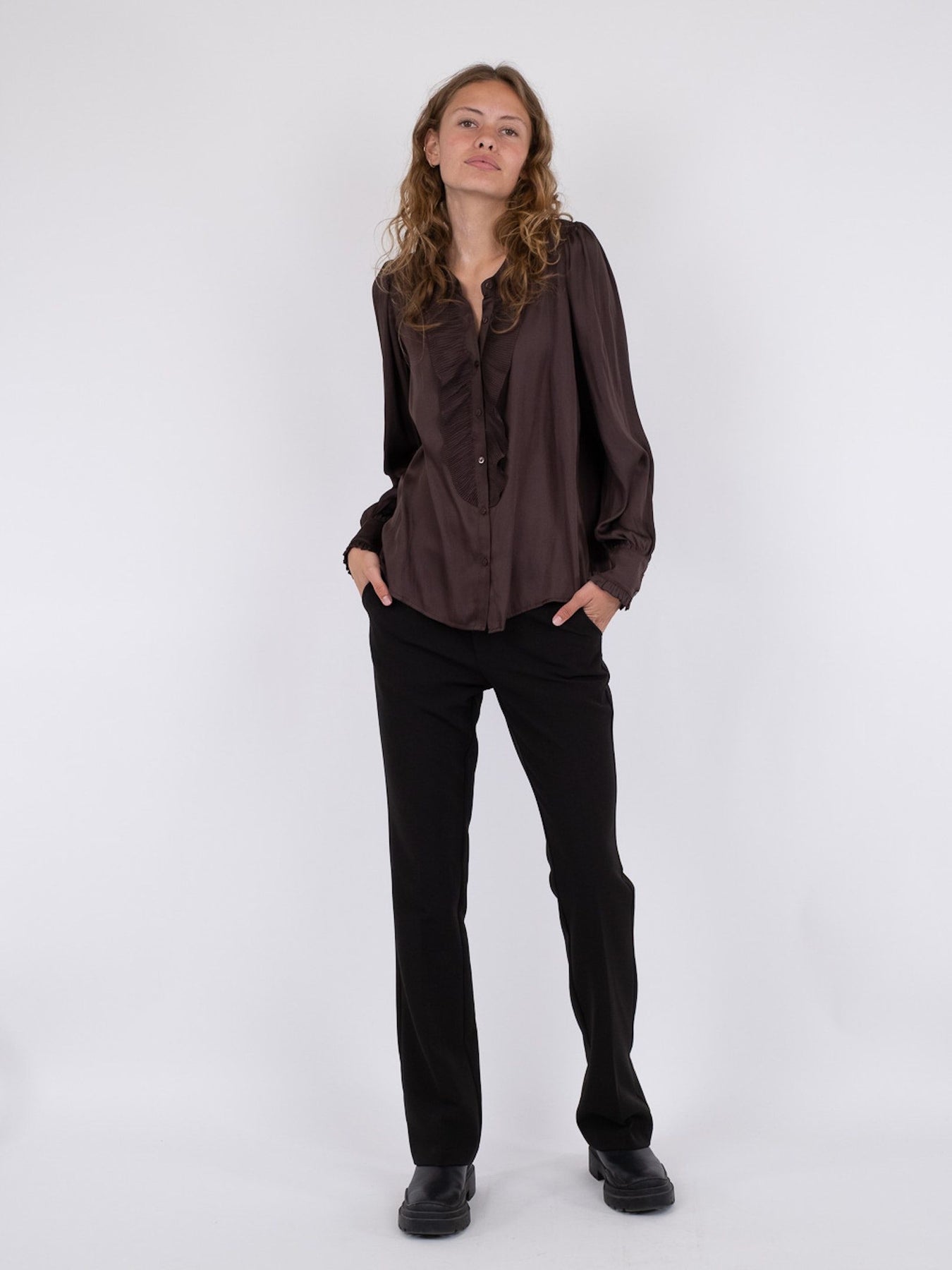 Zola Blouse - Dark Brown