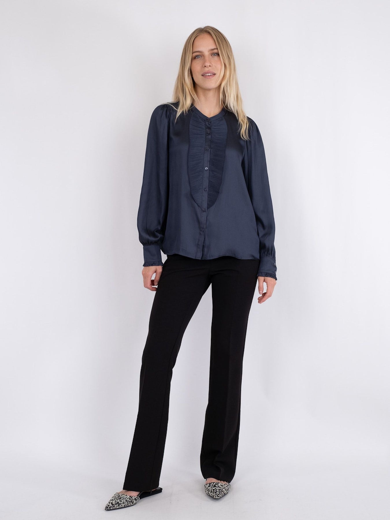 Zola Blouse - Midnight Blue