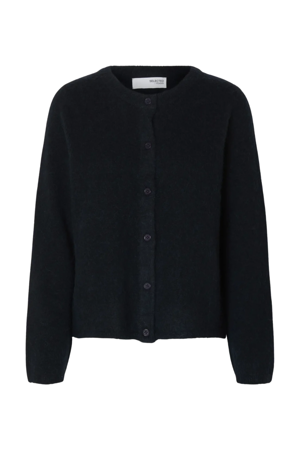 Lulu New Ls Knit Cardigan - Dark Sapphire Melange