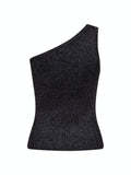 Clementine Glitter Knit Top - Black