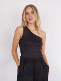 Clementine Glitter Knit Top - Black