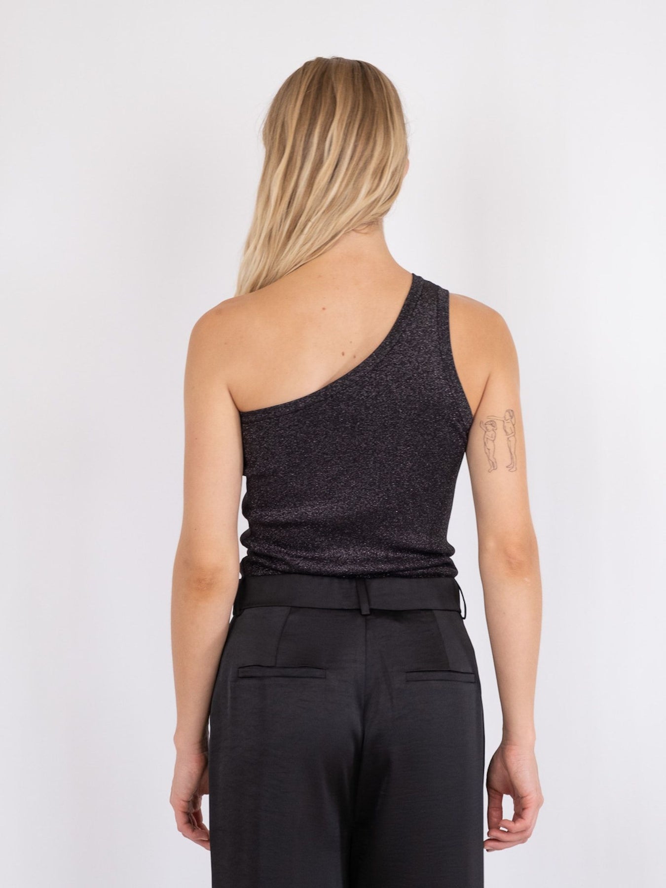 Clementine Glitter Knit Top - Black