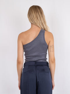 Clementine Glitter Knit Top - Steel Grey