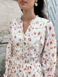 Daffodil Embroidery Dress - White