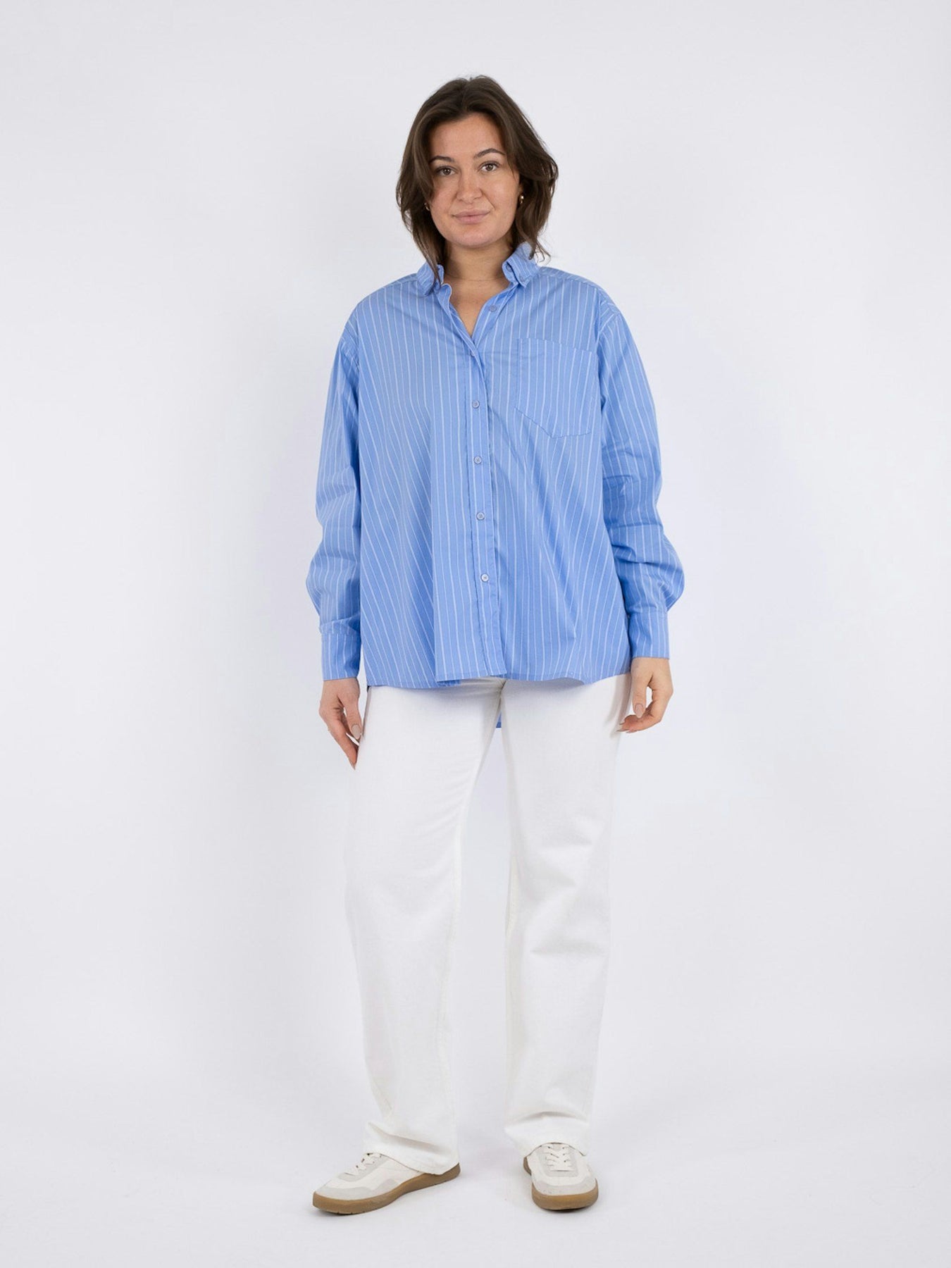 Dalma Stripe Shirt - Light Blue