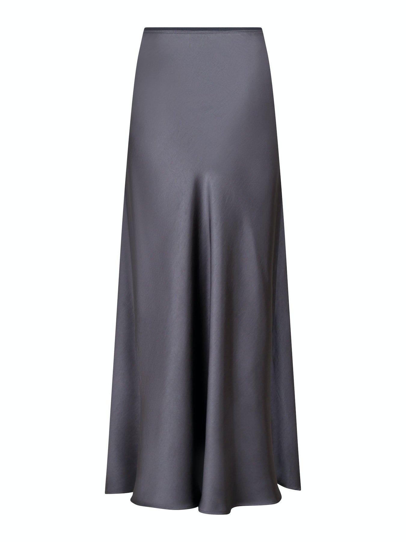 Vicky Heavy Sateen Skirt - Dark Grey