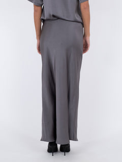 Vicky Heavy Sateen Skirt - Dark Grey