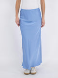 Vicky Heavy Sateen Skirt - Dusty Blue