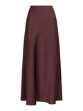Vicky Heavy Sateen Kjol - Burgunder