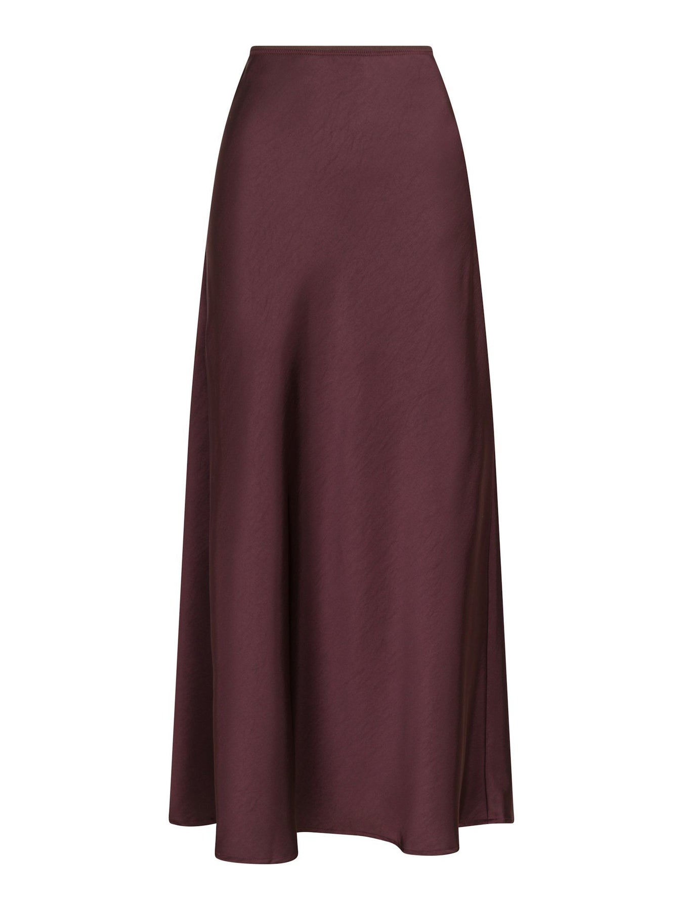 Vicky Heavy Sateen Kjol - Burgunder