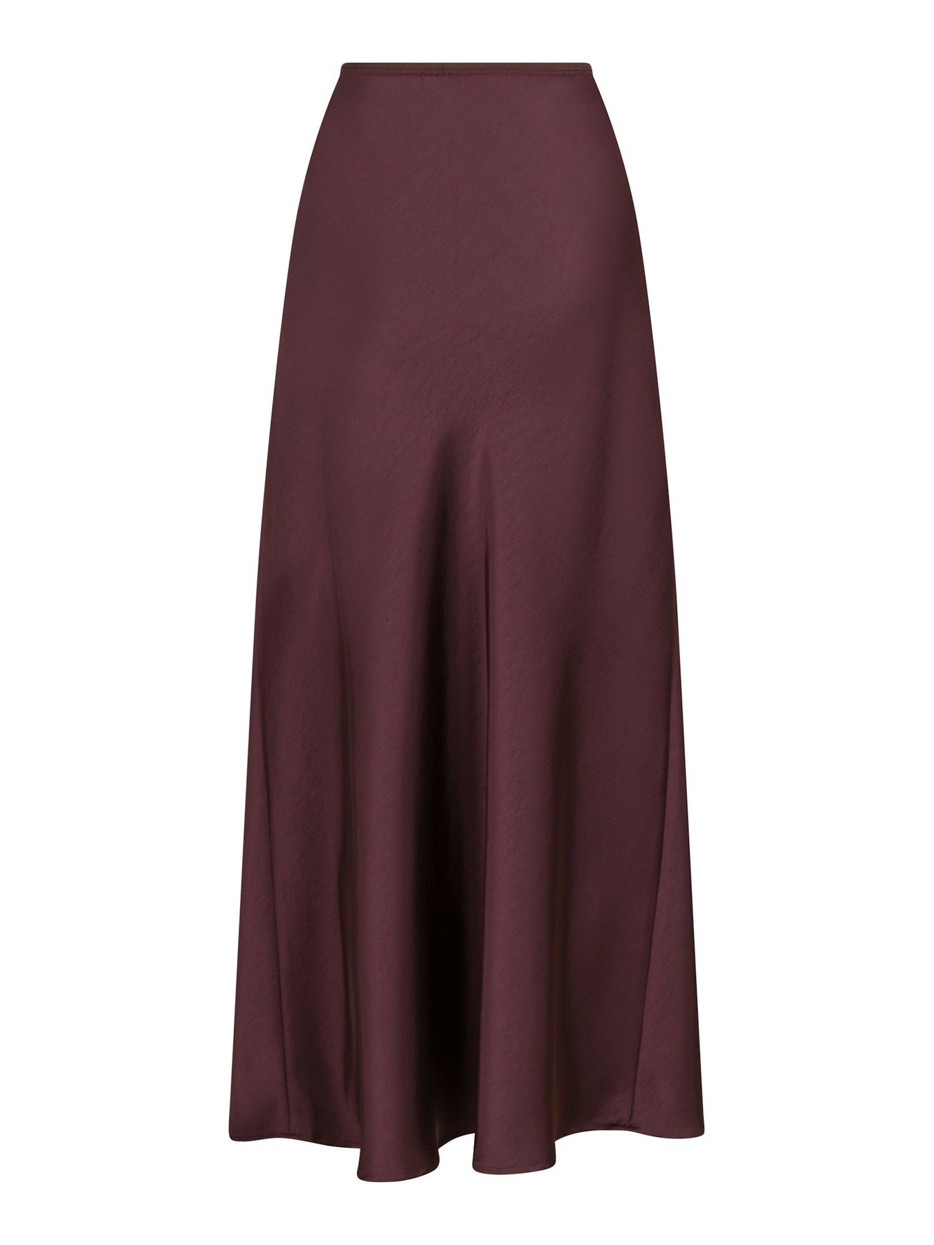 Vicky Heavy Sateen Kjol - Burgunder