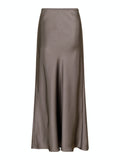 Vicky Heavy Sateen Skirt - Warm Grey